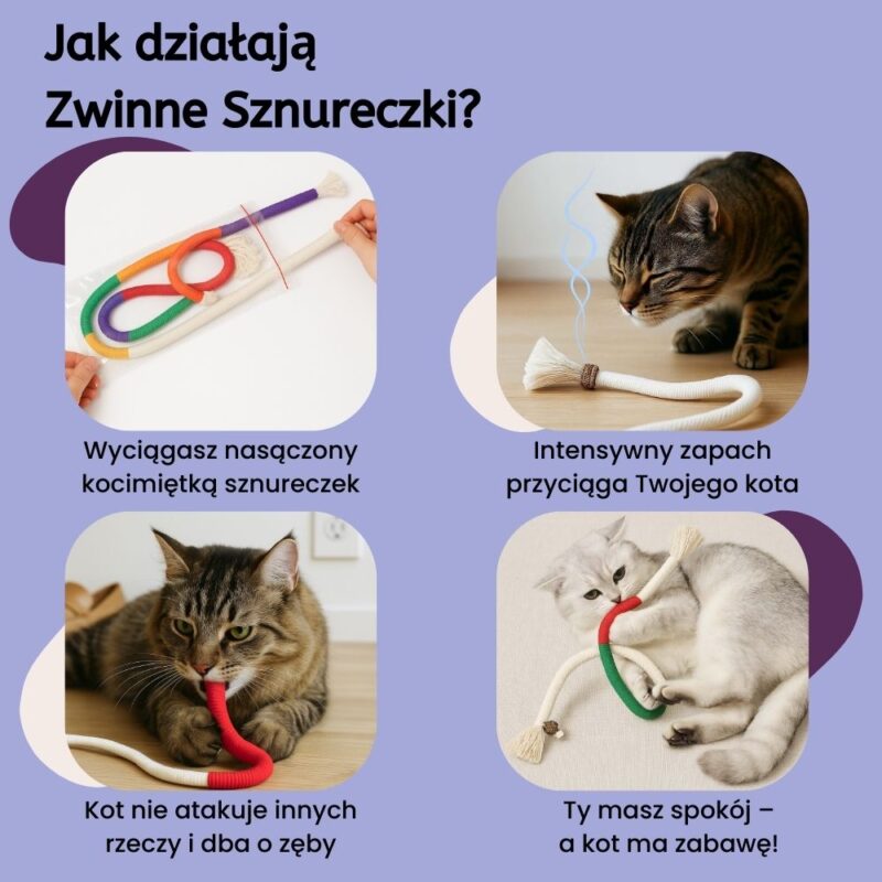 Zwinne Sznureczki dla kota - obrazek 4