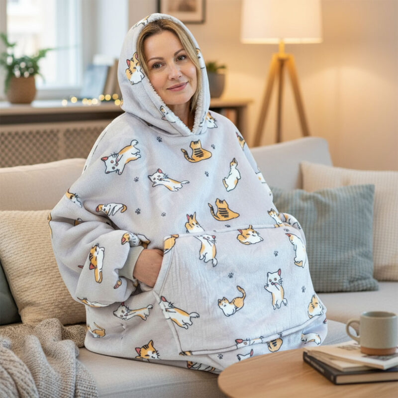 Ciepła KocoBluza LazyCat - obrazek 2