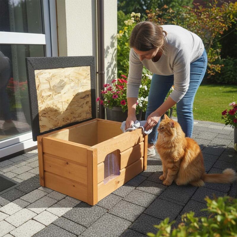 Ocieplany Domek WarmShelter dla kota - obrazek 9